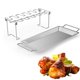thumbnail image 3 of Advancent Soporte plegable para parrilla de pierna de pollo de acero inoxidable, soporte para asador de barbacoa, accesorios para barbacoa Cocina y Comedor No.1 Advancent HA024644-01, 3 of 5