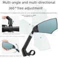 thumbnail image 2 of Adjustable Unisex Bike Rearview Mirror for Mountain Biking - Shock-Resistant, Reflective Safety Accessory with Customizable Position, Ideal for Night Rides, Essential Cycling Gear (Left Side, One, 2 of 6