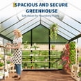 thumbnail image 2 of Qinain 6x6 FT Greenhouse for Outdoors, Polycarbonate Greenhouse with Roof Vent, Ground Nails,, 2 of 8