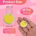 thumbnail image 2 of Uxcell Metal Rim Key Tag Blank Round Paper Tags Bulk Writable Keychains Identifiers with Split Ring Yellow, 2 of 7