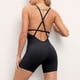 thumbnail image 4 of Gibobby Conjunto de pantalones de yoga Sin incomodidad Apretado Pantalones de yoga Hollow Back Body Training Fitness Sports Mono(Negro,G), 4 of 5