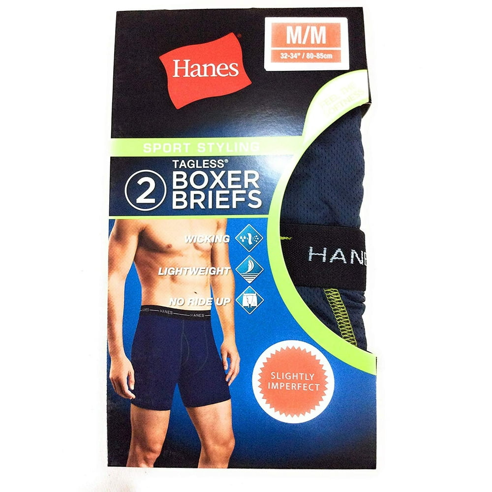 Hanes Hanes Men's Tagless Boxer Briefs Sport Styling Lightweight