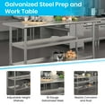 thumbnail image 4 of Flash Furniture Stainless Steel Worktable with 2 Undershleves, 4 of 9
