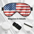 thumbnail image 4 of PAYOHTO American Flag 3D Soft Sleep Mask Comfort Pure Silk Eye Cover for Travel Office Camping, 4 of 7