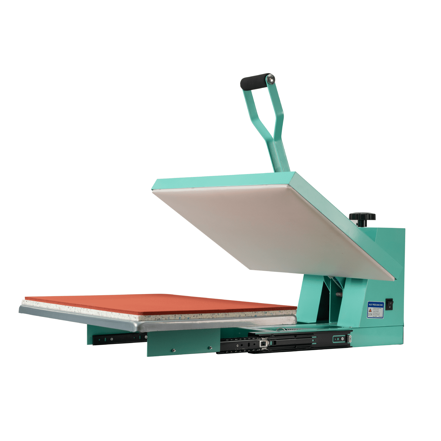 16"x24" Professional Manual Clamshell Heat Press Machine - 2000W, 110V, Slide-Out Base, 0-500°F, Adjustable Pressure & Timer - Ideal for T-Shirt, Sublimation, and HTV Transfers