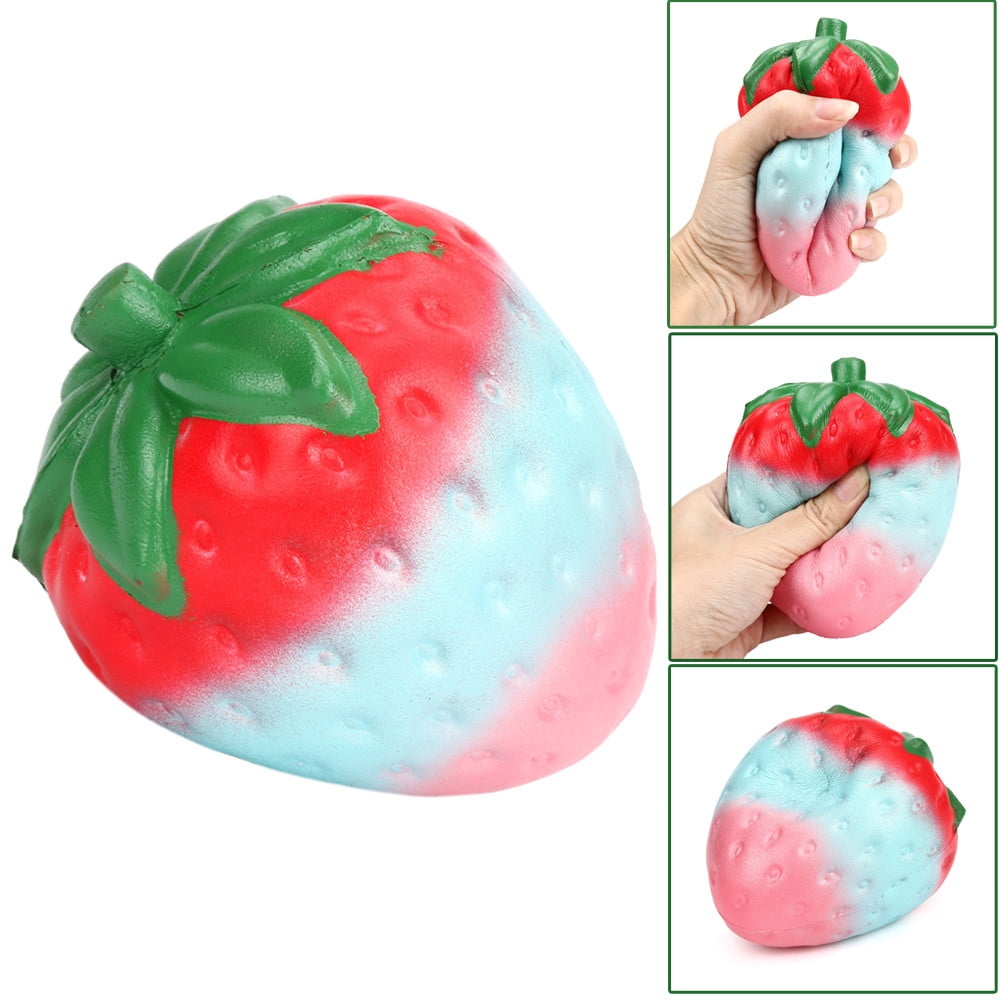 rainbow strawberry squishy