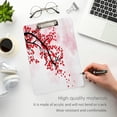 thumbnail image 5 of GZHJMY Valentine's Day Cherry Blossom Flower Acrylic Clipboard Letter Size 9" x 12.5" Decorative Clipboard with Low Profile Silver Metal Clip for Office School Student Women Whiteboard Clipboards, 5 of 7