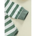 thumbnail image 7 of Suealasg Infant Boys Autumn Outfit Sets 3 6 9 12 Months Baby Boys Clothes Newborn Long Sleeve Striped Turn-Down Collar Rompers + Elastic Waist Long Pants, 7 of 7