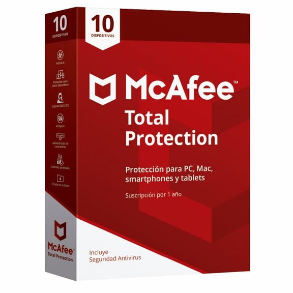 Antivirus Total Protection McAfee 10 dispositivos McAfee MCANT038