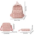 thumbnail image 2 of 2026 NEW Bow Backpack 3-Piece Set Cute College Laptop Rucksack for Women Fashion Travel Daypack Back-to-School(01_Beige,30cmx38cmx13cm), 2 of 8