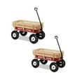 thumbnail image 1 of Radio Flyer Full Size All Terrain Classic Steel & Wood Pull Along Wagon (2 Pack), 1 of 6
