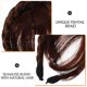 thumbnail image 3 of Flequillo postizo natural, banda de pelo sintético, diadema con flequillo postizo, banda trenzada de aspecto natural para mujeres y niñas - Marrón claro, 3 of 6