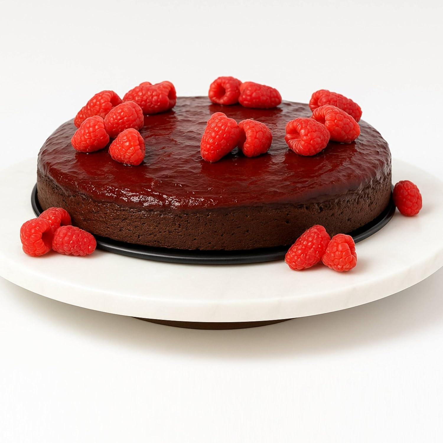 Andy Anand Luxurious Sugar-Free Raspberry Chocolate Truffle Cake, 9" Handcrafted with Real Chocolate & Cream, Perfect for Desserts Lovers (2.8 lbs)