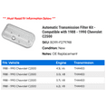 thumbnail image 2 of Automatic Transmission Filter Kit - Compatible with 1988 - 1990 Chevy C2500 1989, 2 of 2