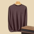thumbnail image 4 of Men's Long Sleeve Crew Neck Thermal Shirt Warm Winter Base Layer Top Comfortable Casual Streetwear Fashion Mens Casual Crew Neck Basic Tees, 4 of 4
