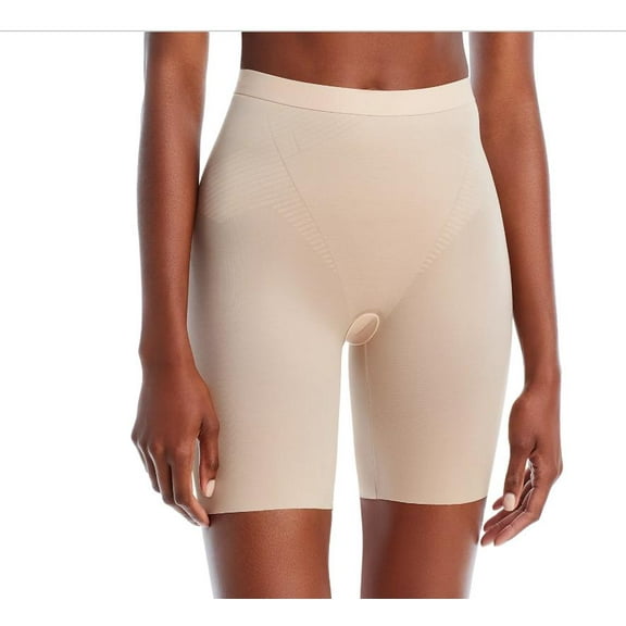 Spanx Thinstincts 2.0 Mid Thigh Shorts, Beige, M