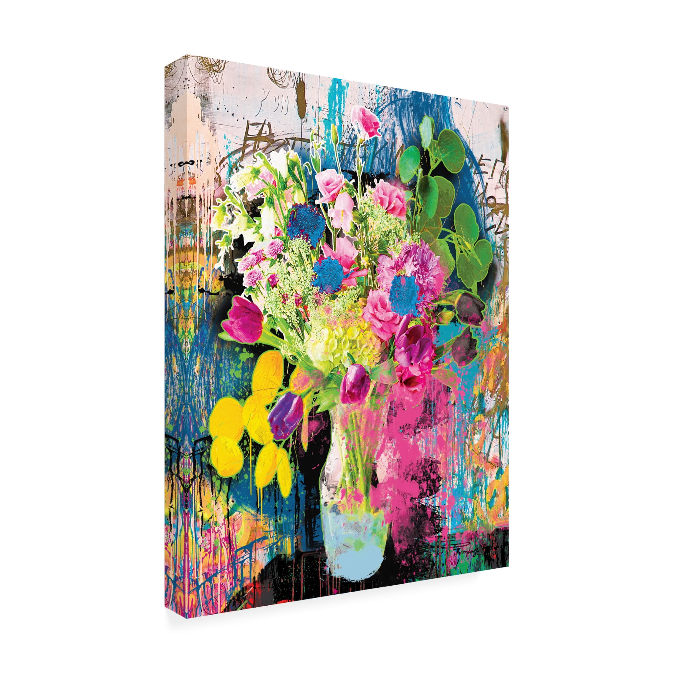 Canvas Wall Art - Porter Hastings 'Urban Bouquet 15' Wall Art for Living Room, Bedroom, or Office Décor by Trademark Fine Art - 18 x 24 Inches