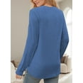 thumbnail image 2 of Weardear Blouses for Women Dressy Long Sleeve Shirts Casual Spring Tunic Tops with Pleats, 2 of 5