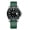 AD2040 Black & green rubber band, variant on Men's Watch Analog Quartz Watch, 200M Waterproof Dive Watch with Ceramic Bezel & Japanese Movement, Stainless Steel Men's Watch, Luminous Analog Watch