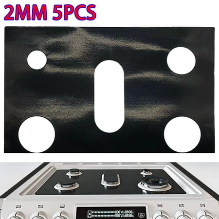 

Skycarper 5pcs Reusable Stove Cover Stove Top Protectors for Samsung Gas Range Non-Stick Covers for Washable Gas Stove Liner to Keep Stovetop Clean Black-2mm