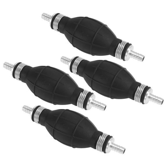 4pcs 8mm 5/16" Rubber Fuel Transfer Vacuum Fuel Line Hand Primer Bulb Line Hose Hand Primer for Car Marine Boat Diesel