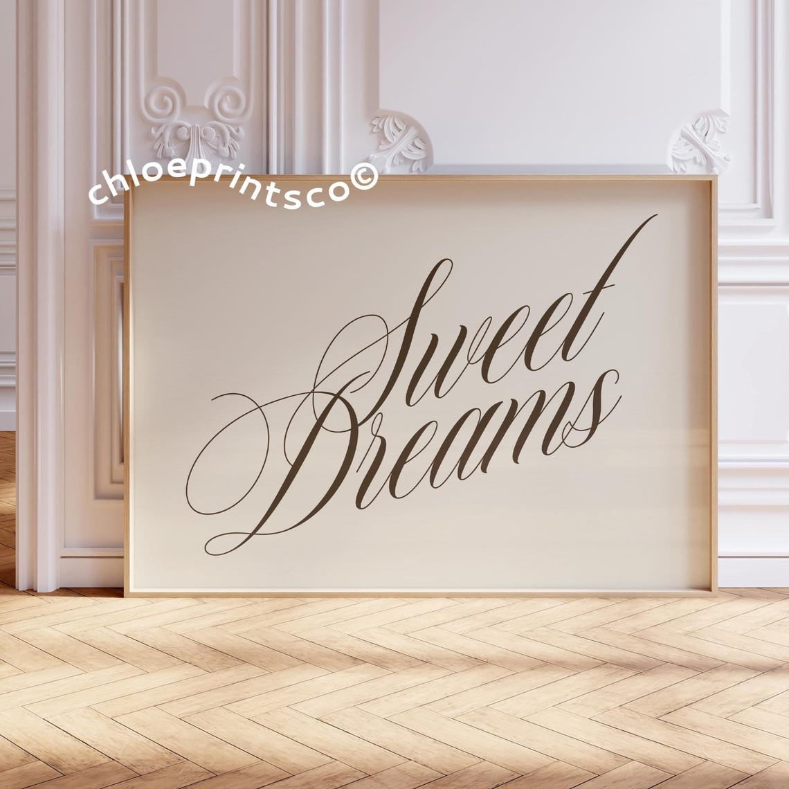 Sweet Dreams Wall Art Print Retro Minimalist Bedroom Gallery Wall And Home Decor