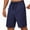 Navy, variant on Men's Athletic Shorts with Zipper Pockets Lightweight Drawstring Stretch for Workout Gym Basketball 30-42