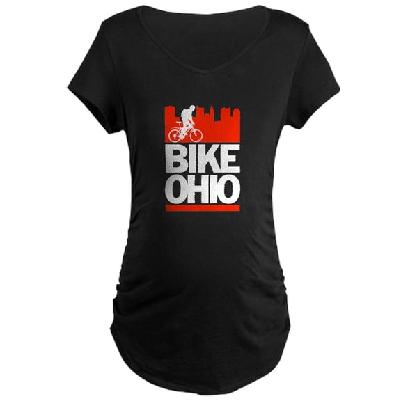 CafePress - Bike Ohio Maternity T Shirt - Maternity Dark T-Shirt