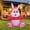 Pink, variant on 6Ft Easter Inflatable Bunny LED Lights Luminous Holiday Venue Decoration
