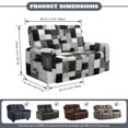 thumbnail image 2 of Xixirimido Recliner Cover with Pockets Reclining Slipcover for 2 Seat 6-Pieces Recliner Chair Cover for Living Room Furniture Protector for Kid Pet, Black White Plaid, 2 of 8