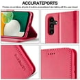 thumbnail image 4 of SaniMore for Samsung Galaxy A15 Case, PU Leather Skin & Soft TPU Inner Shell [Card Holder + Cash Pocket + Flip Kickstand] Magnetic Closure Protective Wallet Cover For Samsung A15, Rose, 4 of 7