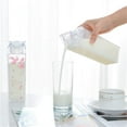 thumbnail image 4 of Botella de agua de cartón de leche Botellas de leche cuadradas transparentes Taza de plástico a prueba de fugas, paquete de 3 Namotu CDWJ482, 4 of 7