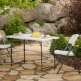 thumbnail image 4 of Lifetime 4 Foot Fold-in-Half Adjustable Height Table, Indoor/Outdoor Essential, White (80509), 4 of 15
