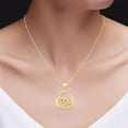 thumbnail image 5 of AFFY White & Black CZ Mom & Daughter Owl Heart Womens Pendant Necklace 14k Yellow Gold Over 925, 5 of 5