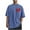 Blue T-Shirt, variant on Dagegui Oversized Heart Graphic T-Shirt for Men Cotton Crewneck Short Sleeve Shirts Vintage Washed Tee Streetwear Casual Loose Fit Summer Tops Coffee S