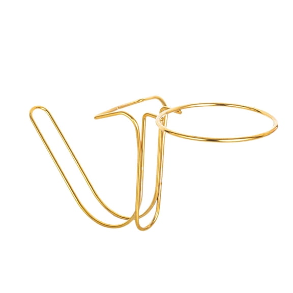 DOMELAY Desktop Ice Bucket Stand Champagne Bucket Holder for Cooking Outdoor Camping Gold 43.5x18cm