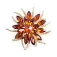 thumbnail image 1 of Three Colors Gold Plated Rhinestone Crystal Bouquet Flower Scarf Pin & Brooch, 1 of 9