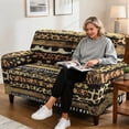 thumbnail image 6 of Xixirimido Recliner Loveseat Cover Non-Slip Reclining Couch Covers for 2 Seat, Recliner Sofa Cover Furniture Protector with Pockets for Kids, Pets, Leopard Cowhide Aztec Tribe, 6 of 8