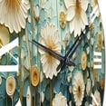 thumbnail image 5 of Designart "Green Blue Calm Oasis III" Abstract Botanicals Oversized Wall Clock, 5 of 5