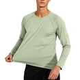 thumbnail image 5 of Asxite Men Plus Size Tops Round Neck Long Sleeve Solid Breathable Fast Dry Sport Shirts, 5 of 7