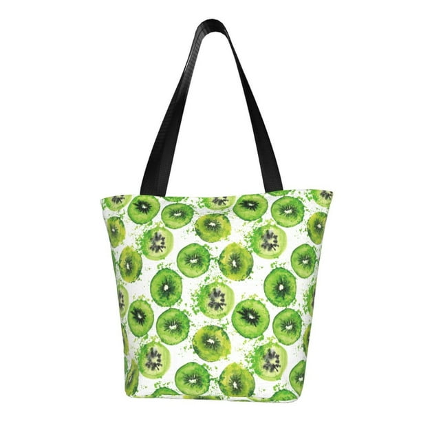 Balery Green Kiwi Bolsa de Hombro con Diseño, Bolsa Grande y Duradera, Bolsa Versátil para Compras