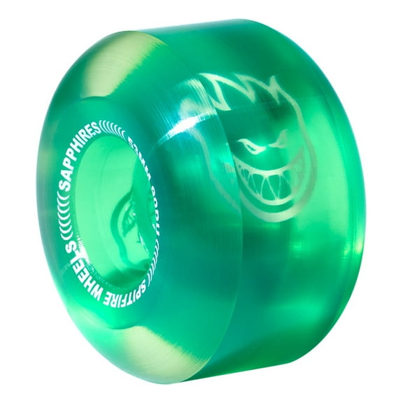 Spitfire Sapphire 90Du Cruiser Skateboard Wheels 90a 53mm Clear/Green