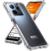 Nakedcellphone See-Thru Series for Consumer Cellular Iris Connect 2 Phone Case, Shock Absorbing Hybrid TPU Cover - Transparent Clear (also fits SpeakEasy Smart)