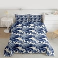 thumbnail image 2 of jejeloiu Vintage Floral Hydrangea Twin Comforter Sets,Blue Floral Bedding Set For Adult Reversible 2 Pieces, 2 of 8