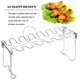 thumbnail image 4 of Rejilla para asar patas de pollo, 14 ranuras, de acero inoxidable, con bandeja de goteo para ahumador, parrilla u horno, apta para lavavajillas, antiadherente, ideal para barbacoas y picnic, 4 of 8