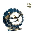 thumbnail image 6 of Figurine Knick Knack Ornament Brass Sculpture Compact Resin Art for Living Room Desk Bedroom Office Decor, 6 of 8