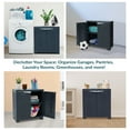 thumbnail image 4 of Sunnydaze Versatile Plastic Storage Cabinet with Adjustable Shelf - Charcoal - 25.5", 4 of 7
