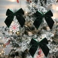 thumbnail image 7 of JeashCHAT 12 Pcs Christmas Velvet Bows, 5" x 7" Xmas Velvet Ribbon Bow Ornaments for Christmas Tree Garland Wreath Decorations, Gift Wrapping Bows for Candy Bags Gift Boxes, 7 of 7