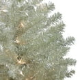 thumbnail image 3 of Northlight 4.5' Soft Metallic Champagne Artificial Tinsel Christmas Tree - Clear Lights, 3 of 6