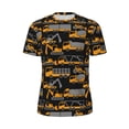 thumbnail image 5 of Wukai Yellow Excavator Print Men's Short-Sleeved Mesh T-Shirt,Quick-Dry Short Sleeve Workout T-Shirt-XX-Large, 5 of 8